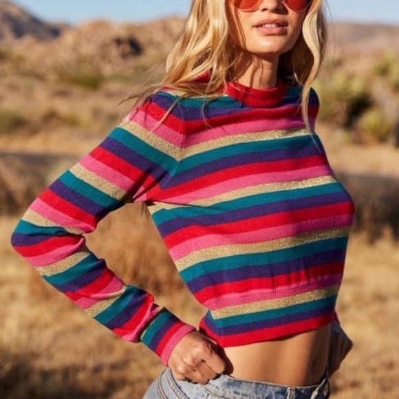 Spiritual Gangster Love More Rainbow Stripe
Savasana Pullover Women Small NWOT - Picture 4 of 11